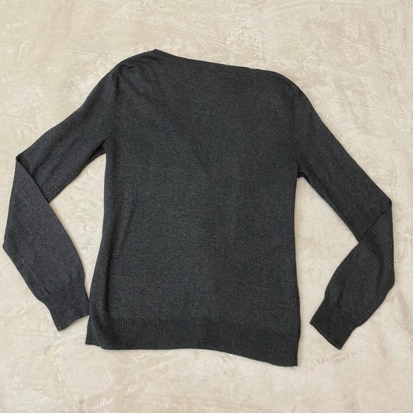 Merona smoke gray button down sweater with sequin detailing women’s size S - Picture 2 of 4